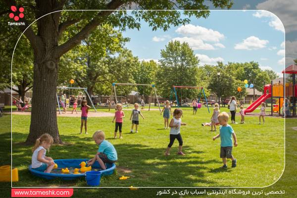 کودکان در حال بازی و تفریح در پارک .jpg